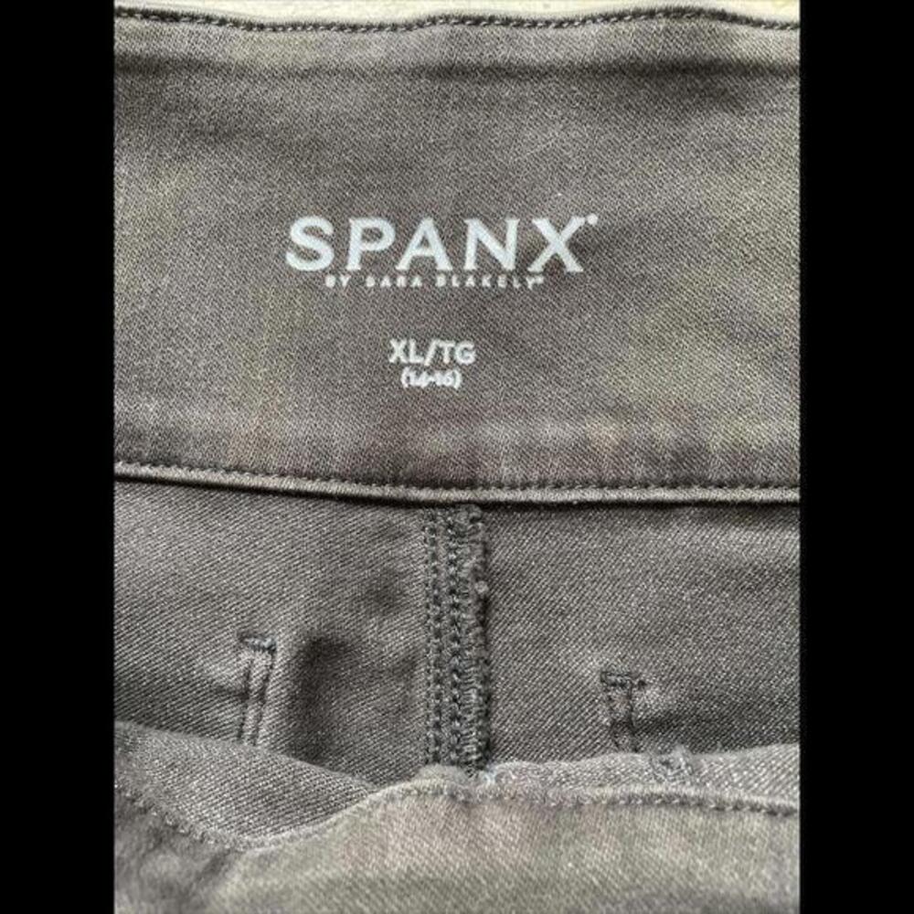 Spanx Pants Womens Brown Size XL Shimmer SOLACE Side Zip High Waist Jean Pants - Picture 4 of 9